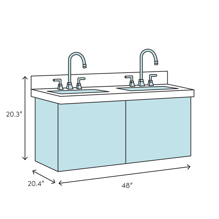 Fresca Formosa 48 Wall Mounted Double Bathroom Vanity Set Reviews Wayfair