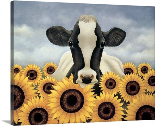 Great Big Canvas Surrounded Sunflowers Lowell Herrero Painting