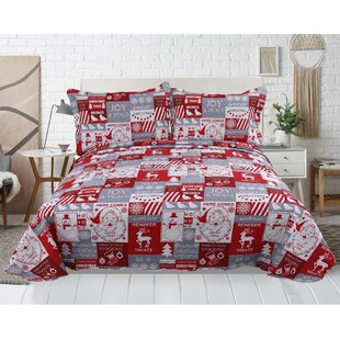 Christmas Fun Single Duvet Cover Set Kids Bedding Xmas Red Multi 