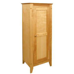 Hardwood Flat Panel 1 Door Accent Cabinet