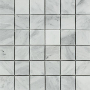 Bianco Mare Honed 2" x 2" Marble Mosaic Tile by