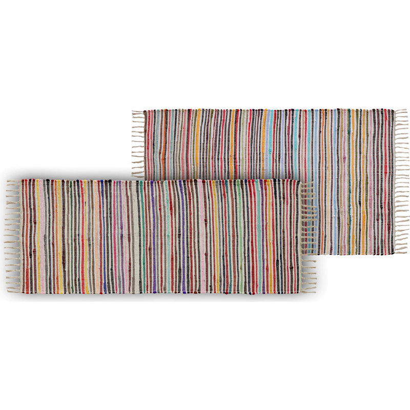 Bungalow Rose Faywood Abstract Hand Knotted 3 X 5 Orange Green