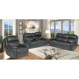 Dipasquale Reclining Luxe Leather 3 Piece Reclining Living Room Set by Red Barrel Studio