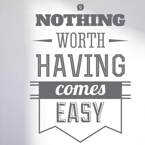 East Urban Home Nothing Worth Having Comes Easy Wall Sticker Wayfair Co Uk