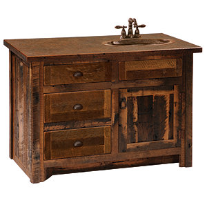 Fireside Lodge Reclaimed Barnwood 36 Bathroom Vanity Base Only Reclaimed Barnwood 36 Bathroom Vanity Base Only