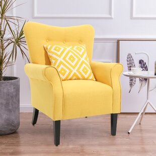 yellow polka dot chair