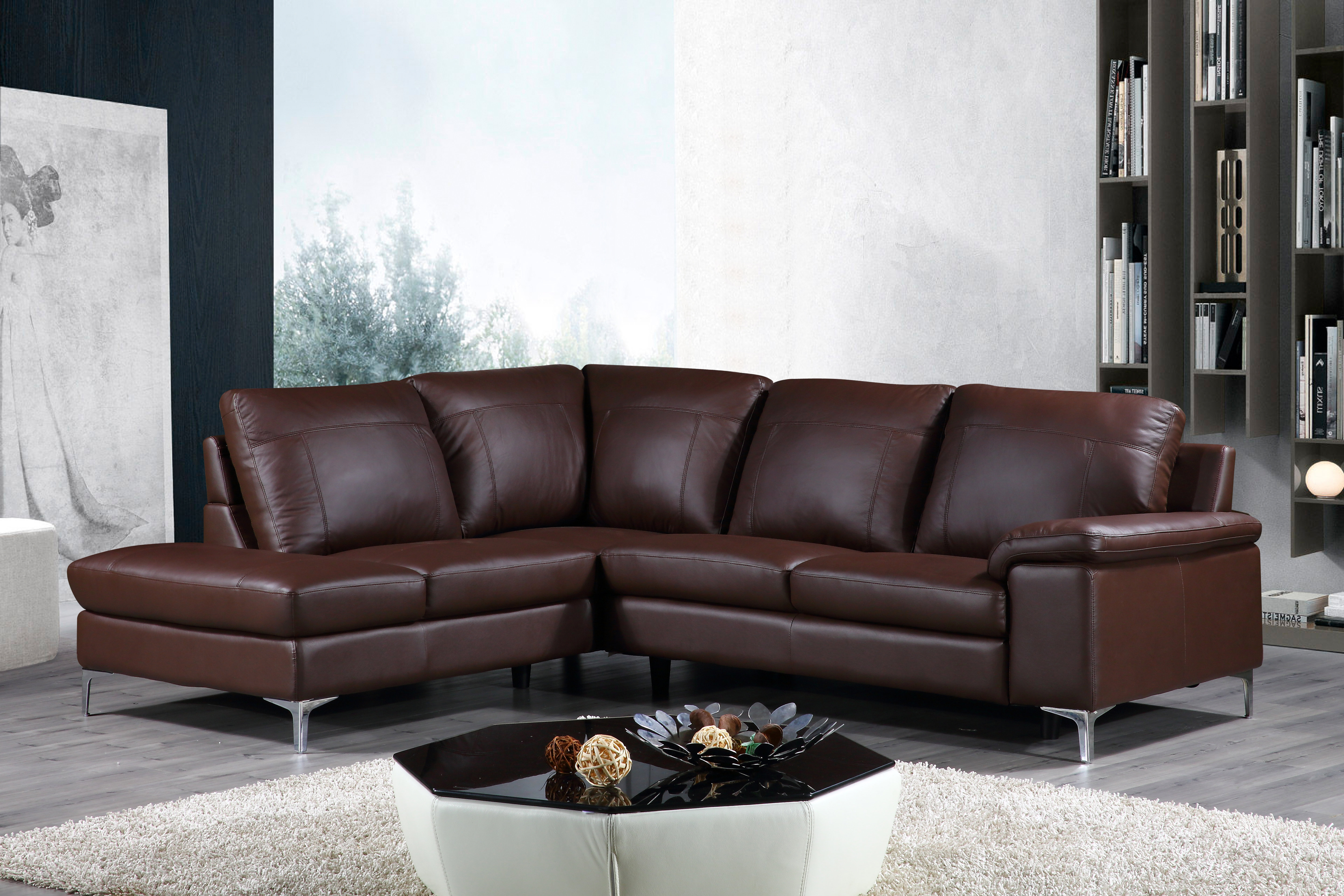 Latitude Run Dallas Leather Sectional Wayfair