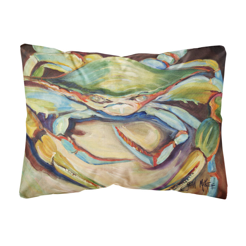 East Urban Home Blue Brown Green Crab Indoor Outdoor Throw Pillow Wayfair