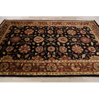 Rugsource Oriental Handmade Tufted Wool Black Brown Red Area Rug Wayfair