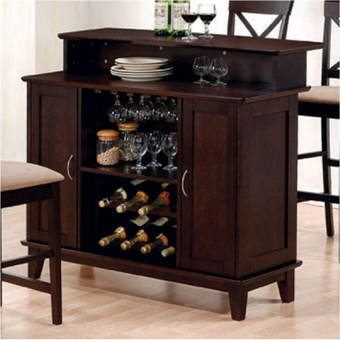 Gracie Oaks Kiely Bar With Wine Storage Wayfair