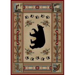 Hunting Lodge Area Rugs You Ll Love Wayfair Hearthside Woodlands Bear Area Rug