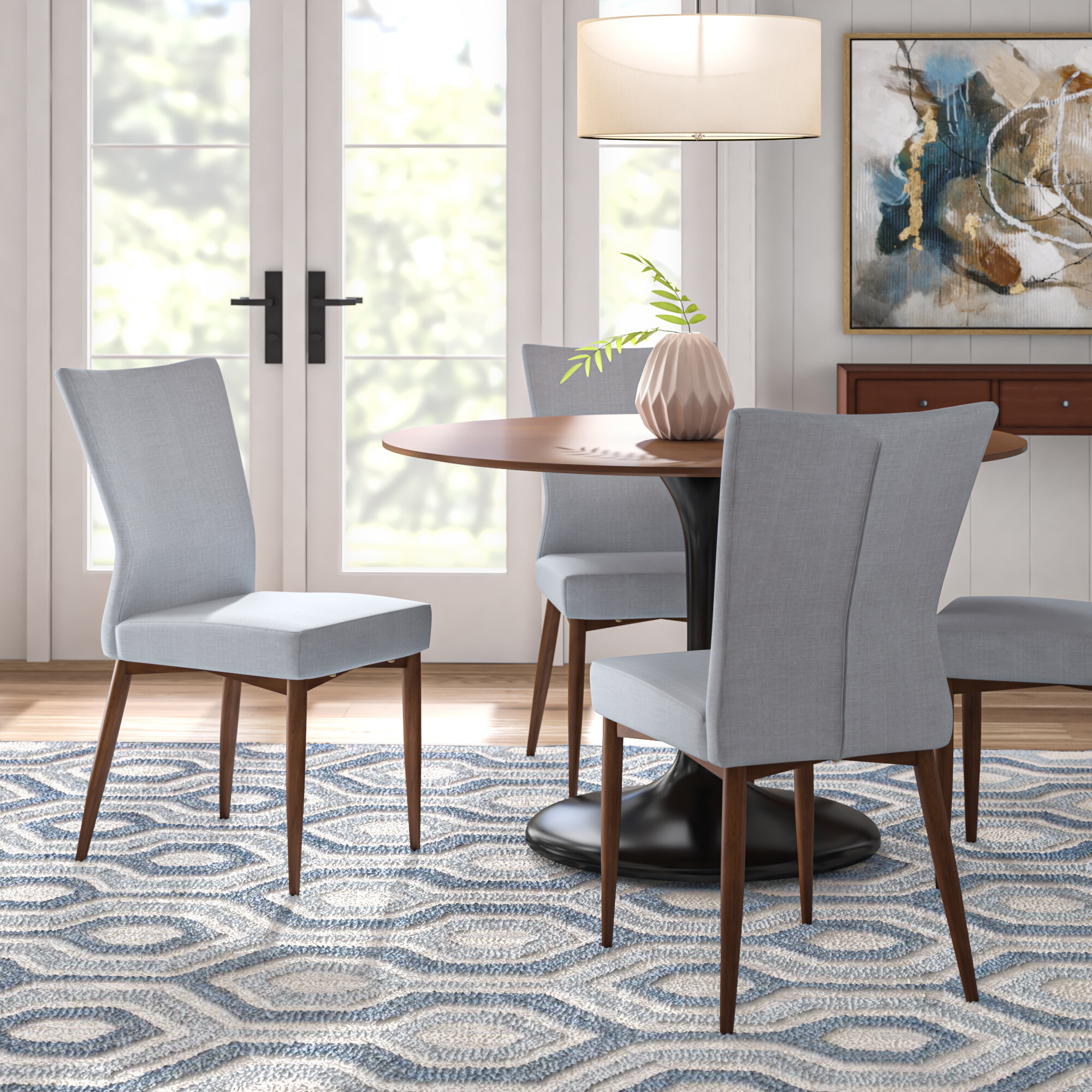 wayfair gray dining chairs