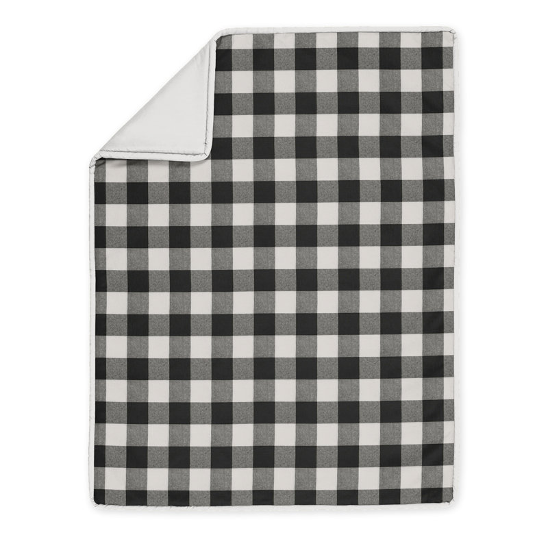 black and white buffalo check crib sheet