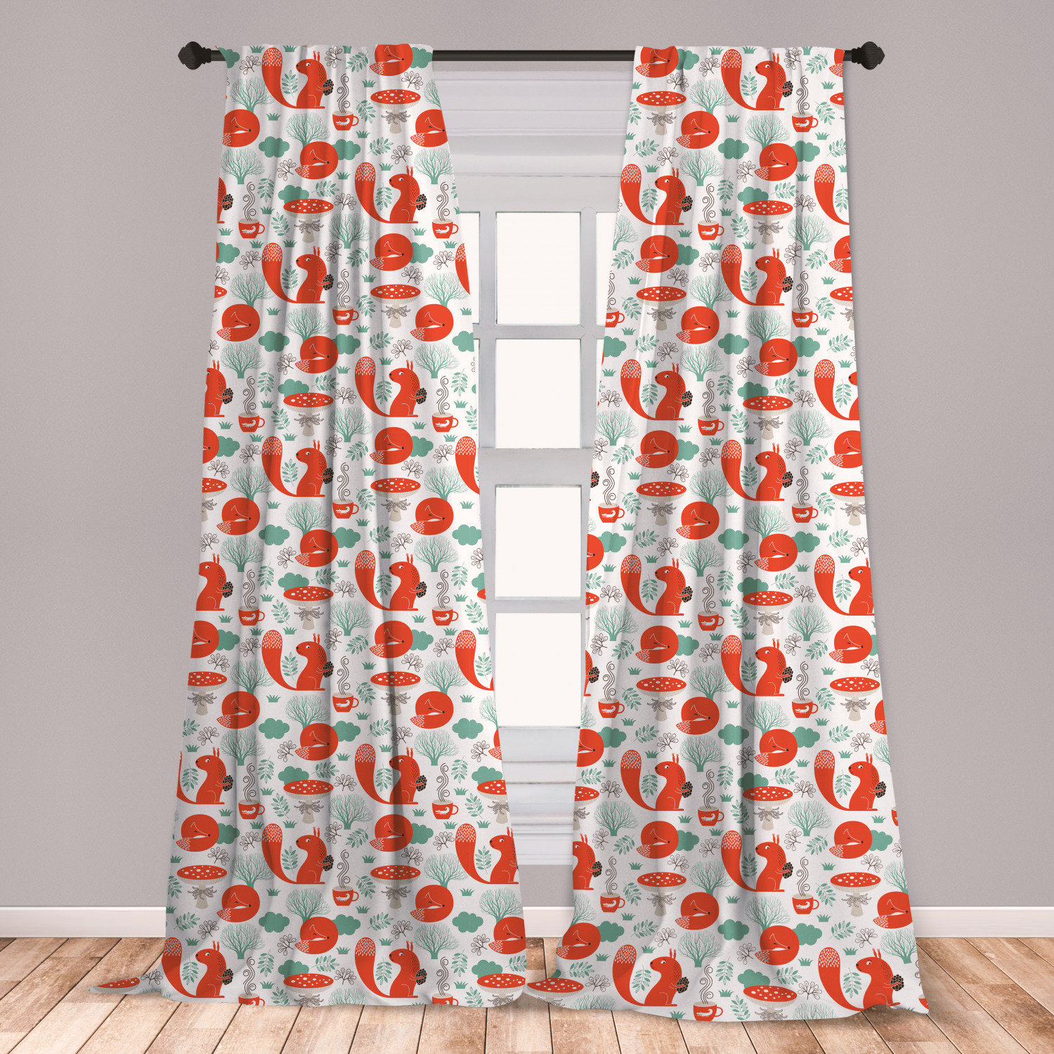 East Urban Home Ambesonne Animal Curtains Animals Nature