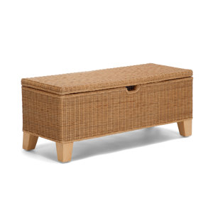Garderobenbank Calamus mit Stauraum aus Rattan v..
