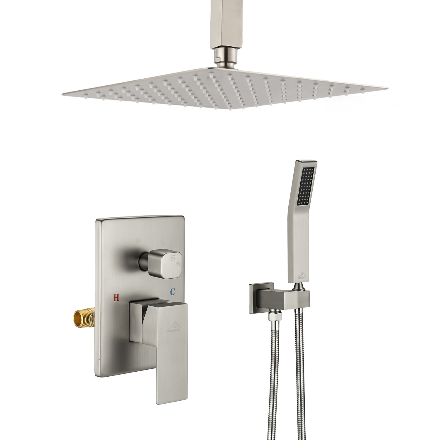 CASAINC Pressure Balanced Complete Shower System with RoughIn Valve