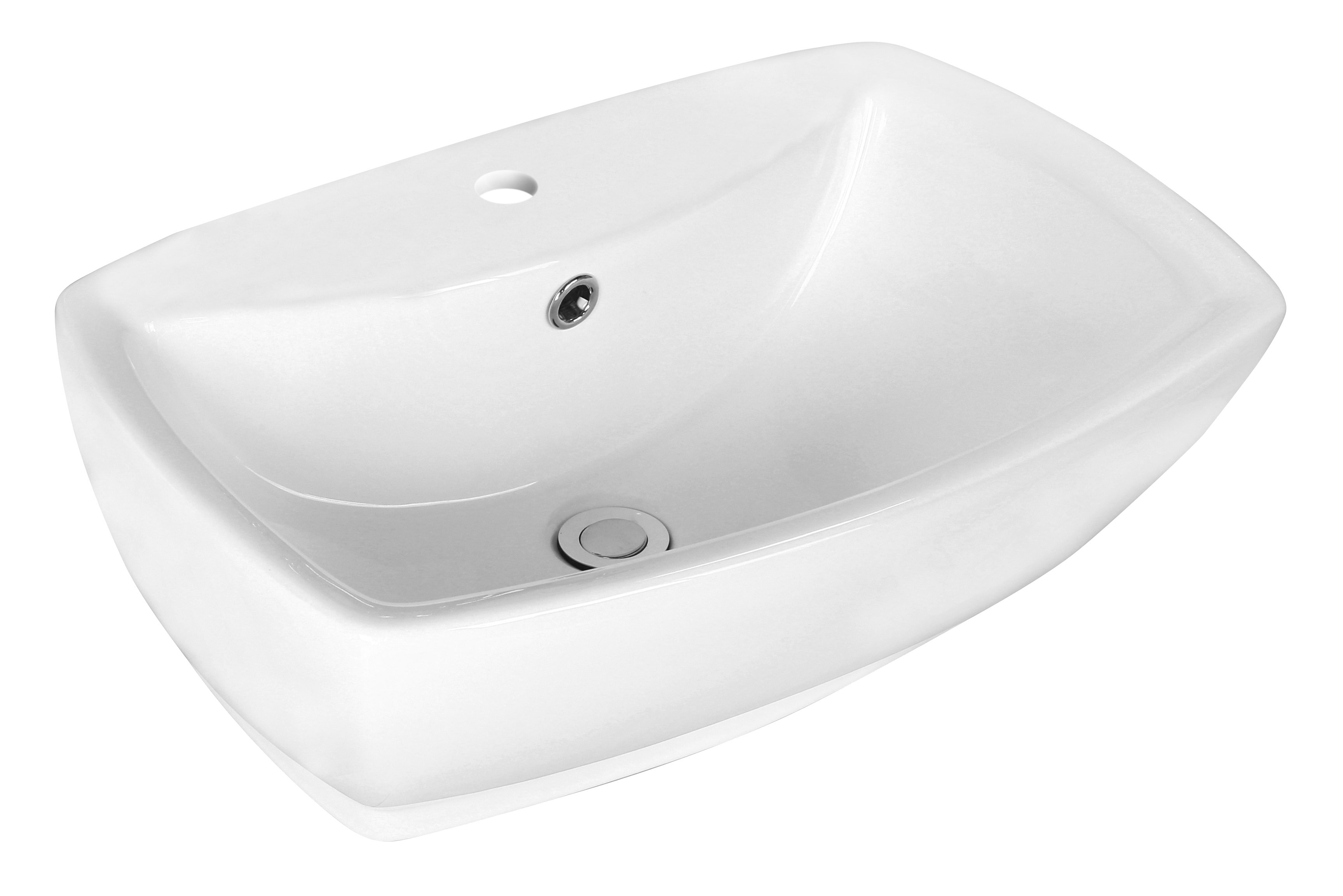 Avanities Above Counter Ceramic Rectangular Vessel Bathroom Sink With Faucet And Overflow Wayfair