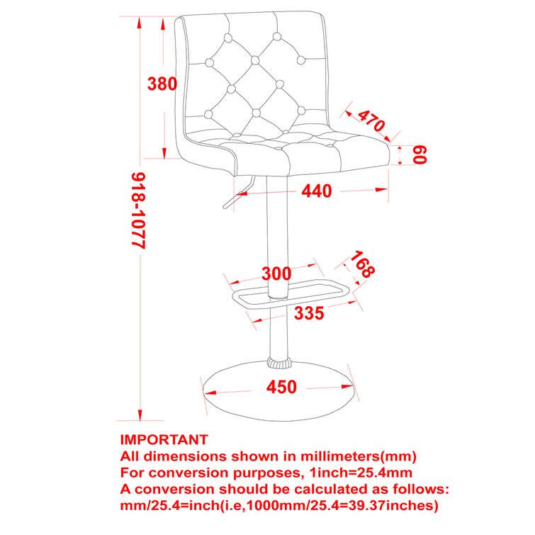 johnson swivel adjustable height bar stool