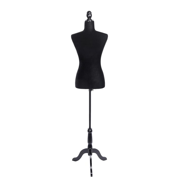 White Female Mannequin Torso Body Dress Form with White Adjustable Tripod Stand for Clothing Dress Jewelry Display