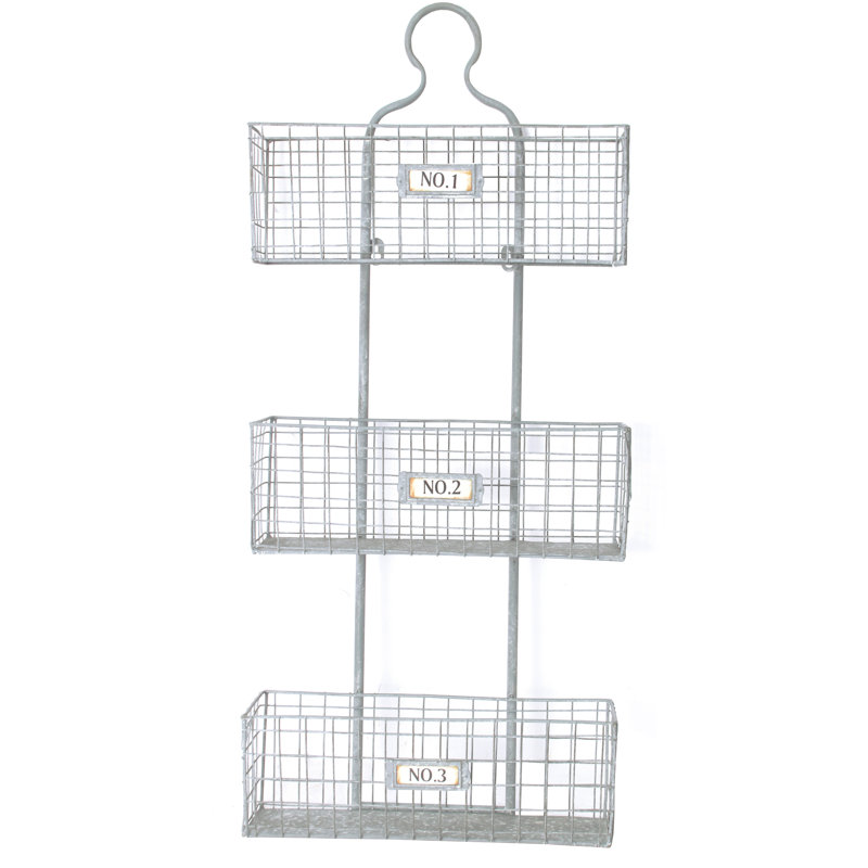 Gracie Oaks Banach 14 X 32 5 Three Tier Wall Hanging Metal Gracie Oaks Banach 14 X 32 5
