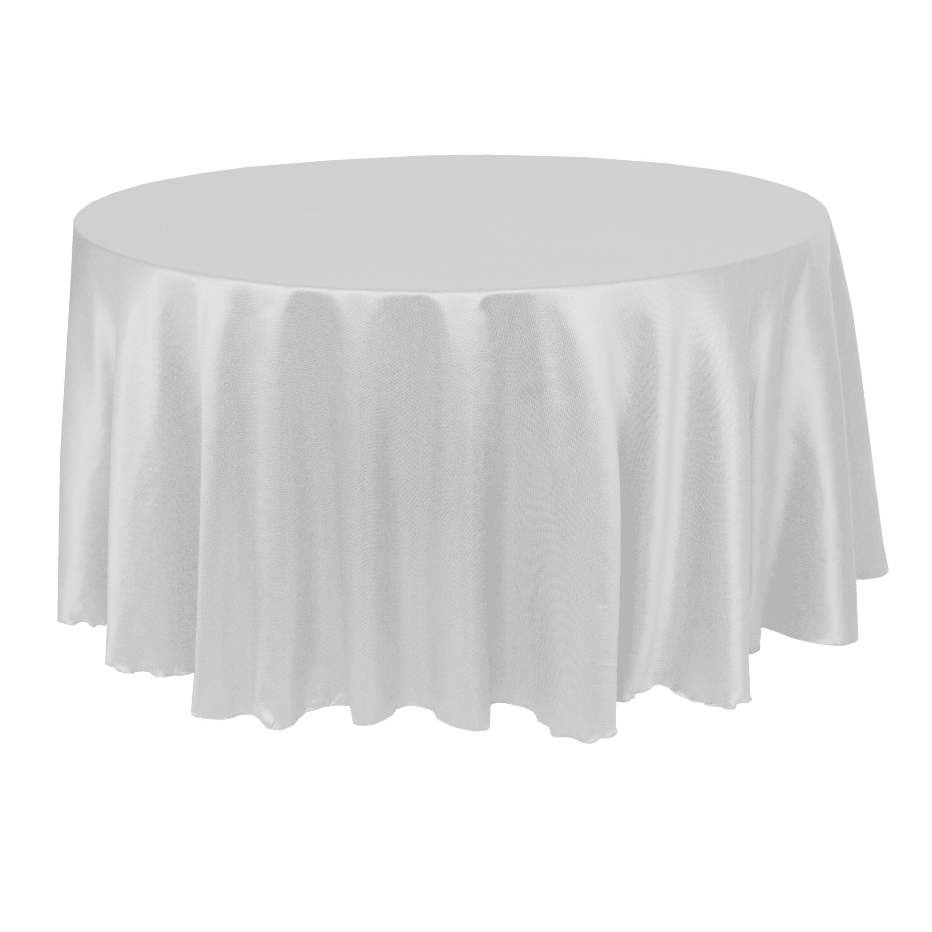 WHITE 20 Pack of 90" Round High Quality Tablecloths 