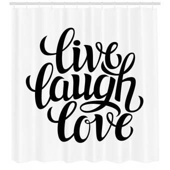 East Urban Home Live Laugh Love Shower Curtain Set Hooks Wayfair