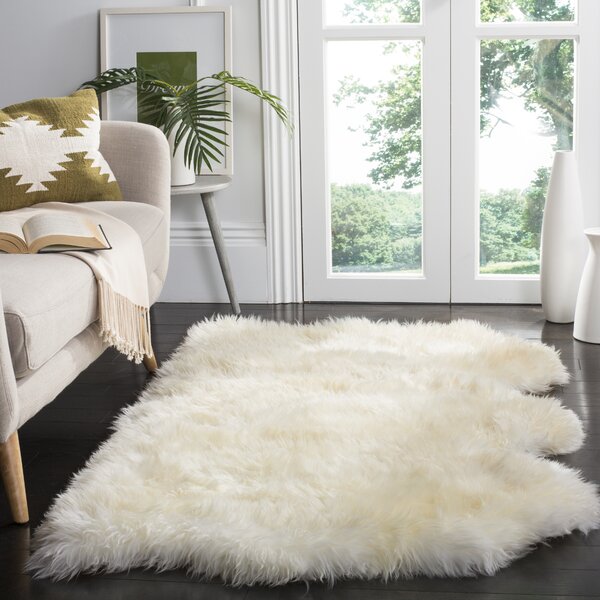 Allison Handmade Sheepskin White Area Rug & Reviews | Joss & Main