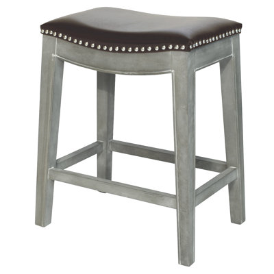 Prendergast Bar & Counter Stool Lark Manor Upholstery: Brown, Color: Mystique Gray, Seat Height: Bar Stool (30" Seat Height)