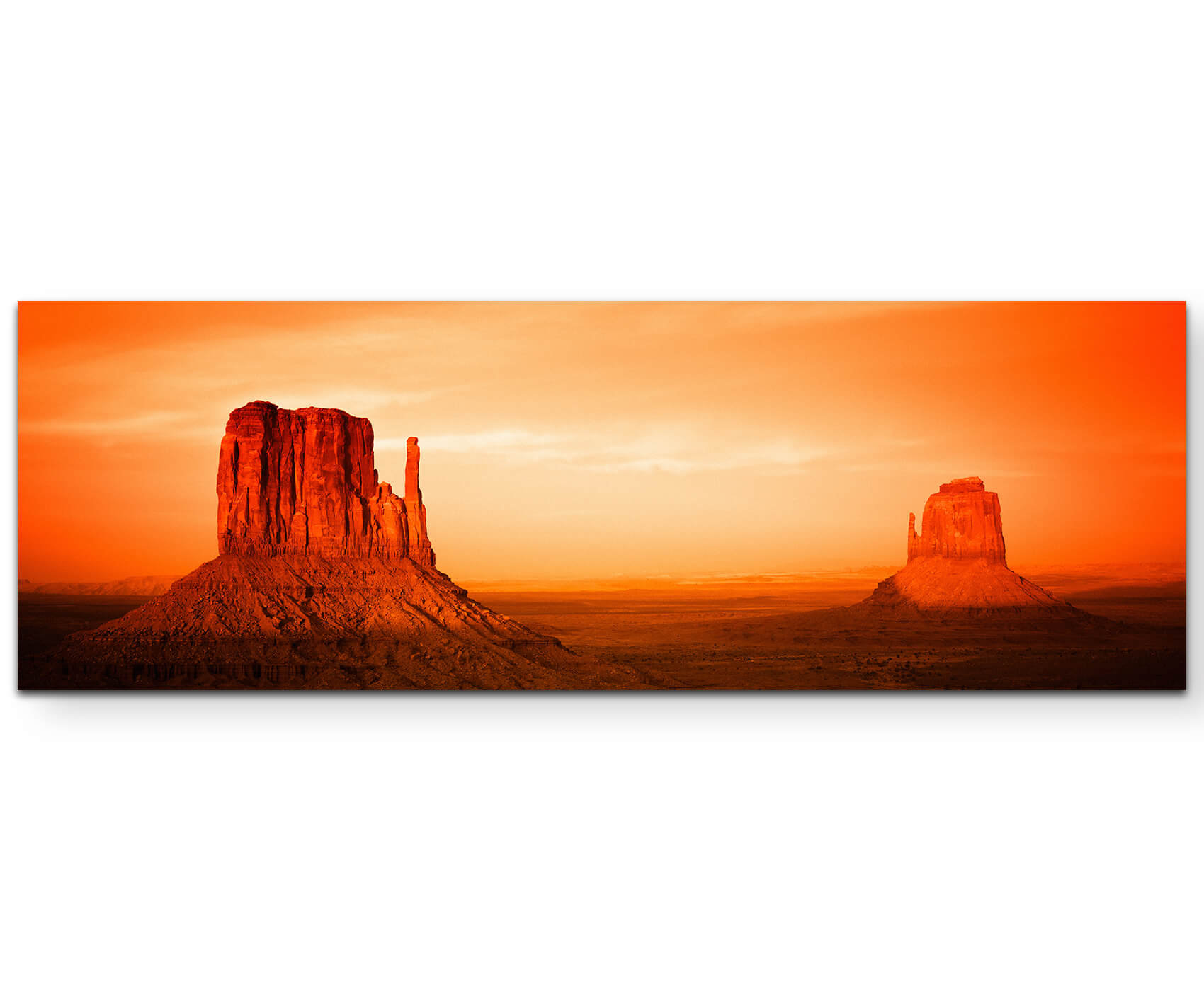 East Urban Home Monument Valley At Sunset Print On Canvas Wayfair Co Uk