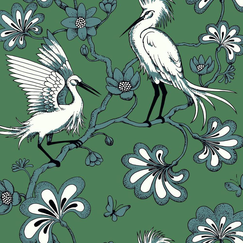 York Wallcoverings Egrets 27 L X 27 W Wallpaper Roll Reviews Wayfair Bird animation bomb chuck 2016 angry movie birds movies. wayfair