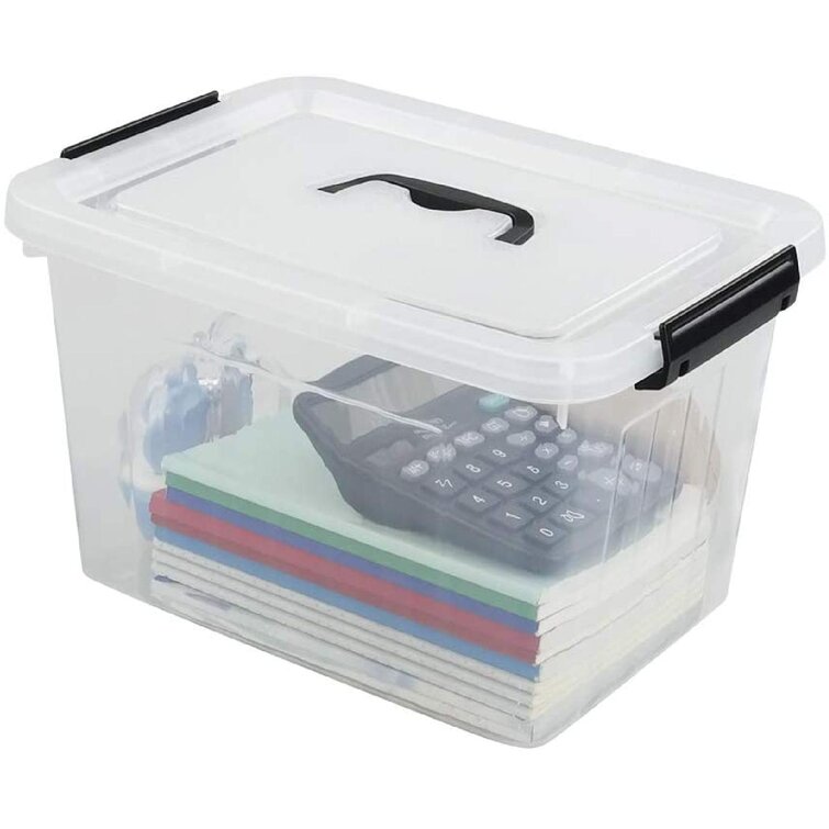 Large Plastic Storage Bins Boxes stackable space bin container box with wheel X7 