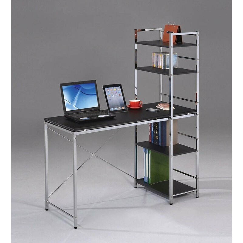 Symple Stuff Wilmes Home Office Glass Writing Desk Wayfair