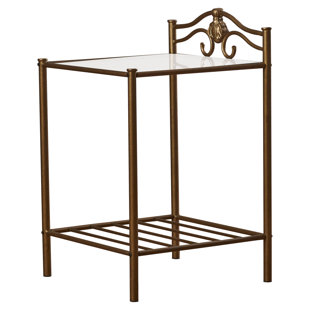 Emington Nightstand in Brush Gold by Charlton Home