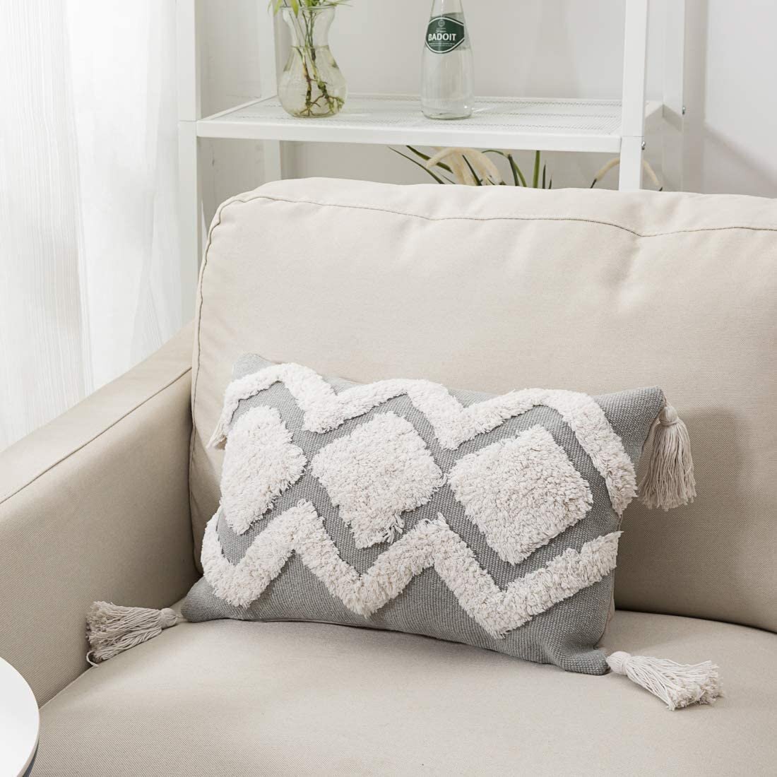 Boho Floral Theme Pillowcase Cover Home Sofa Cushion Cover Set of 2 Pillow Cases 