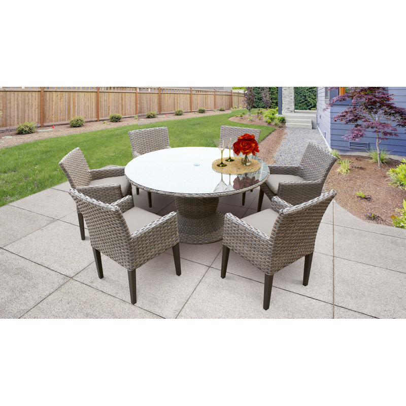Rockport 7 Piece Dining Set With Cushions Reviews Joss Main