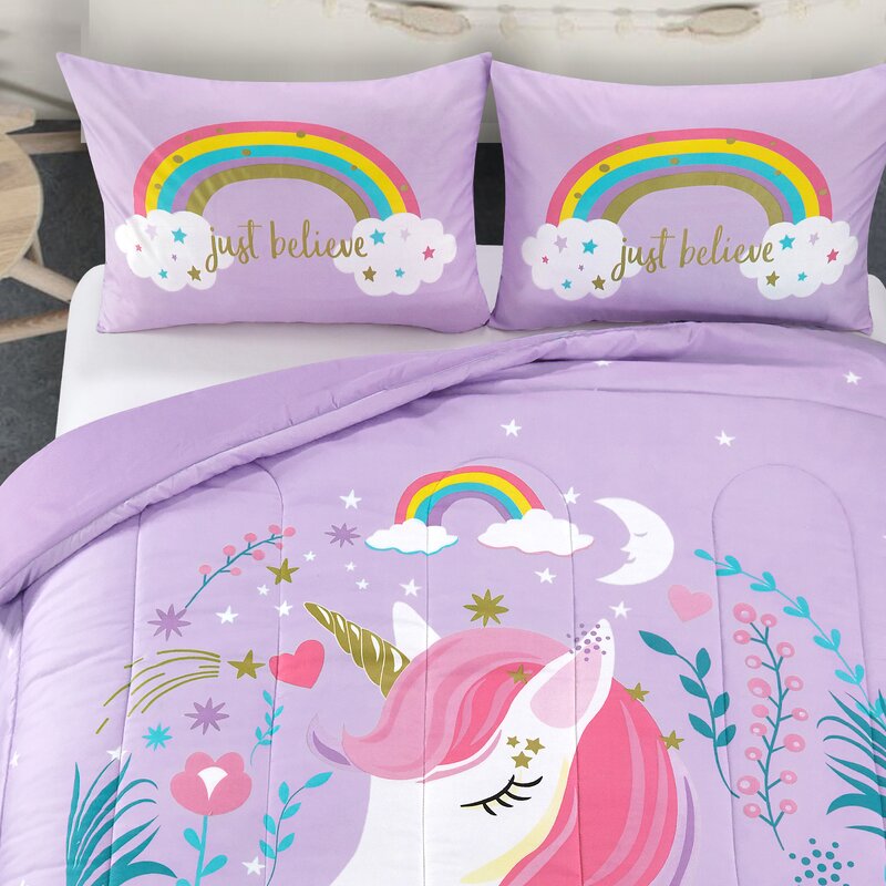 unicorn bedding set single