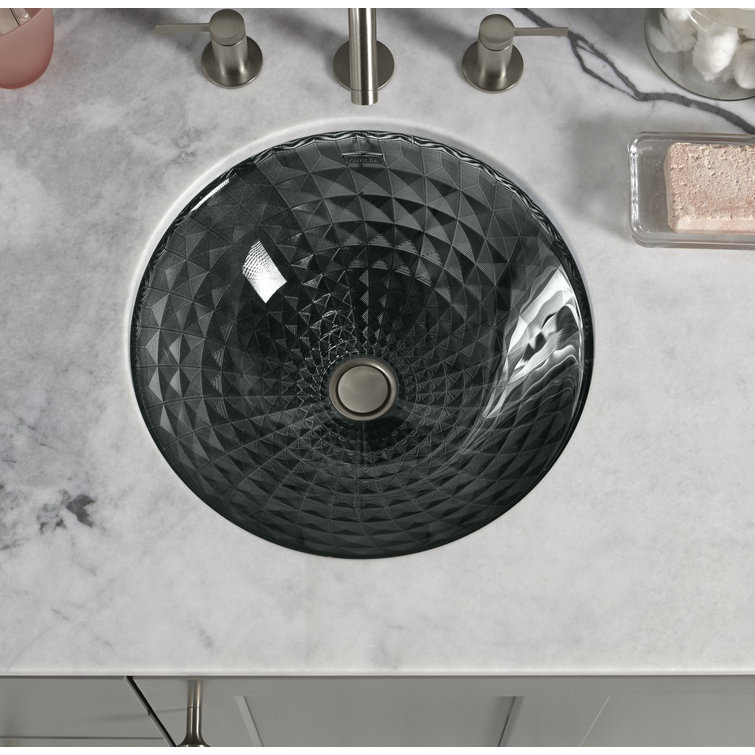 KOHLER Kallos, ARTIST EDITIONS Oval Glass Undermount Bathroom Sink ...