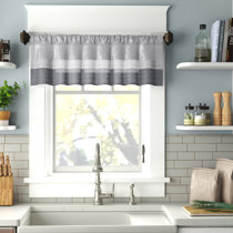 Wayfair | Gray & Silver Valances & Kitchen Curtains You'll ...