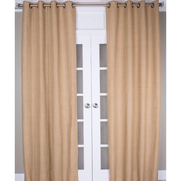 2 Burlap Drape Panel 108" Tall x 60" Wide 100% Natural Jute Extra Large Curtains 