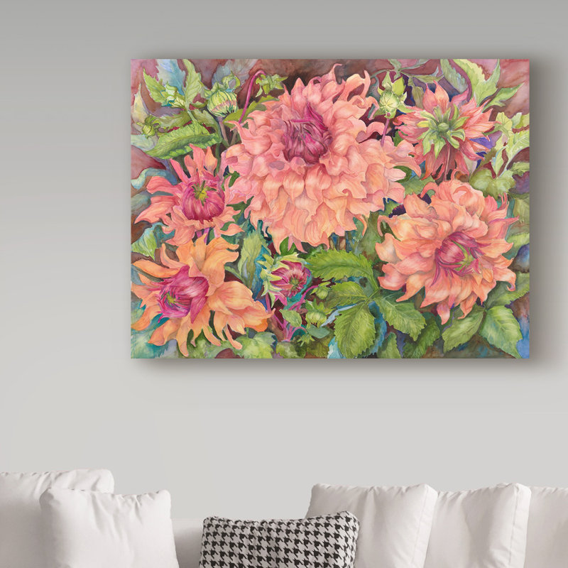 Trademark Art Sahara Glow Dahlia Acrylic Painting Print On