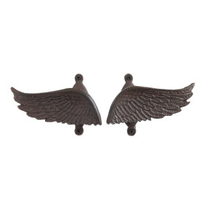 2 Piece Cast Iron Wing Curtain Tieback Set