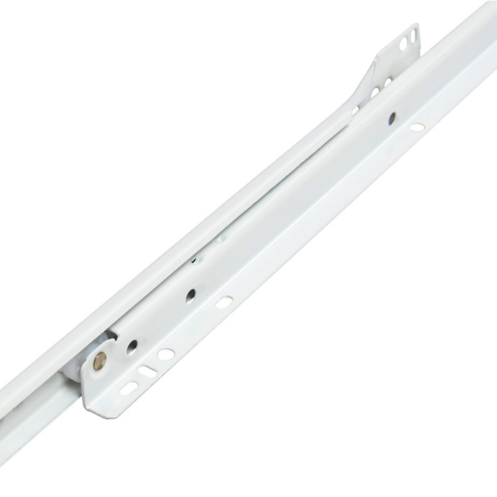 Basics 20 Bottom Mount Drawer Slides White Powder Coat 10 Pairs