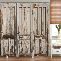 Farm Barn Door Home Bathroom Decor Shower Curtain Fabric & 12hooks 71*71inches 