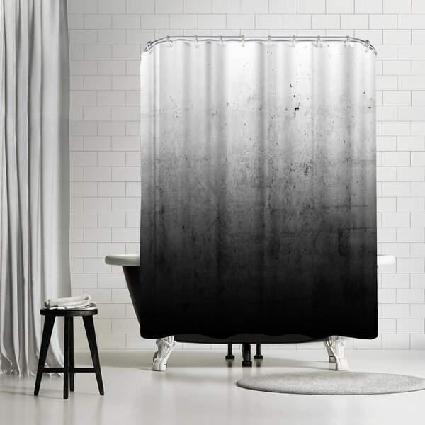 black and grey shower curtain
