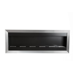 Square XL I Stainless Steel Ventless Wall Mounted Ethanol Fireplace by Bio-Blaze