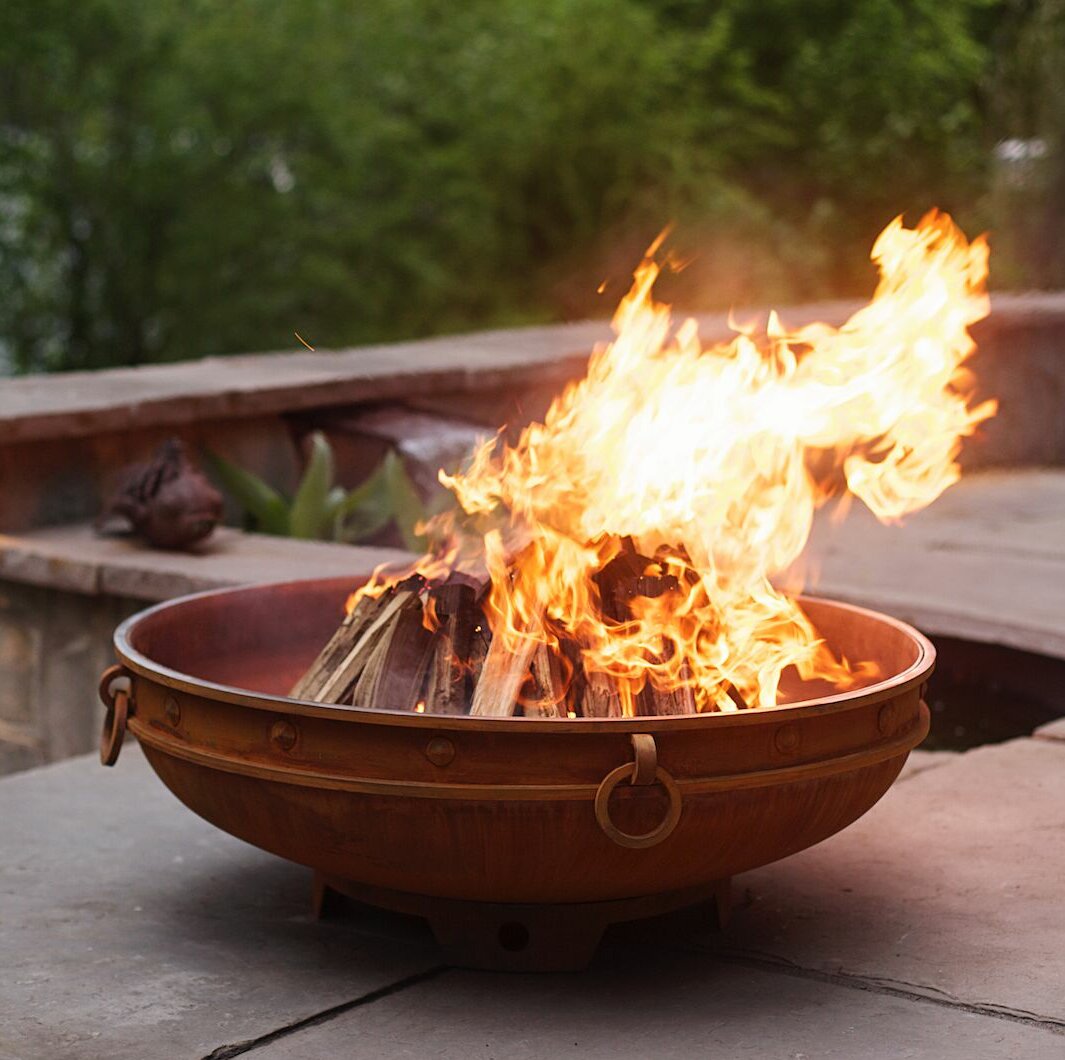 Fire Pit Art Asia Steel Wood Burning Fire Pit Wayfair