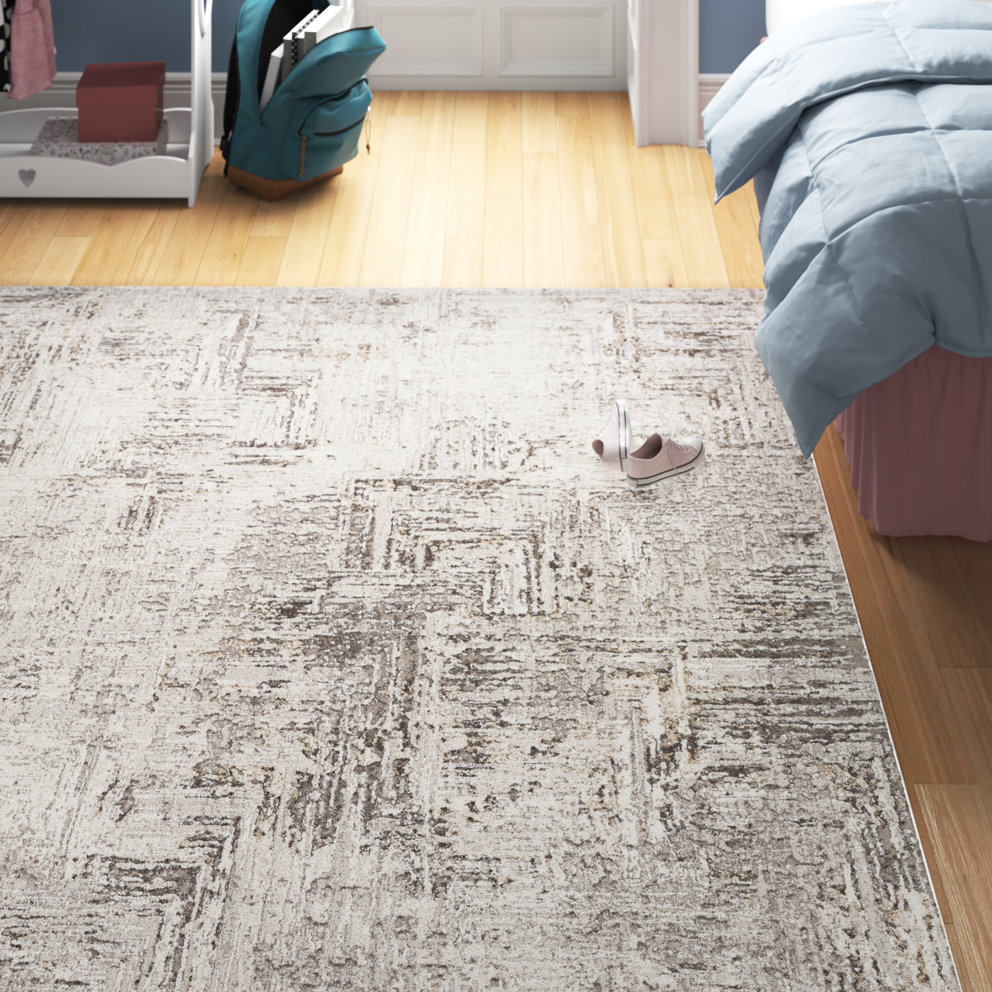 Wade Logan® Dundalk Abstract Beige/Gray Area Rug & Reviews Wayfair