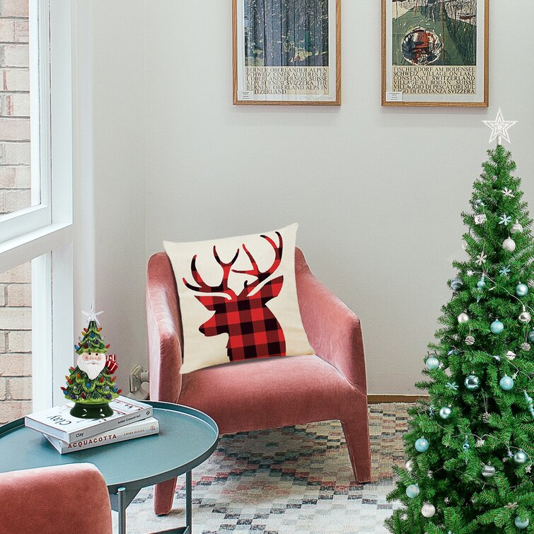 Holiday Lane Gray Rectangular Christmas Tree Decorative Pillow 