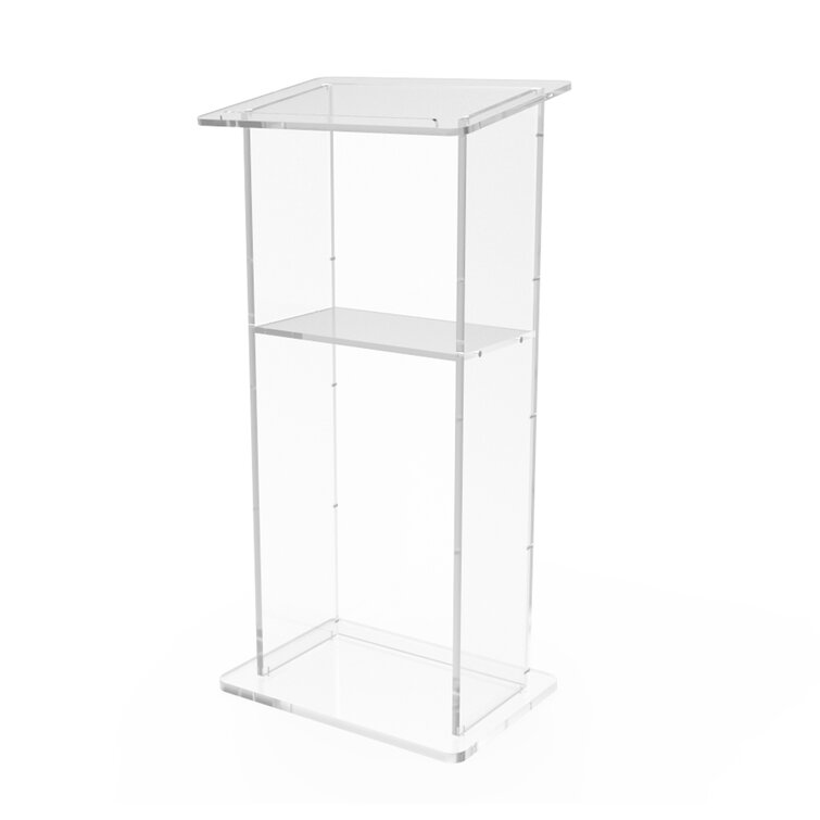 15240 Easy Assembly Required15240 15240 FixtureDisplays Podium Clear Ghost Acrylic Lectern or Pulpit 