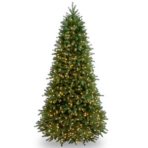 Jersey Fraser Fir 7.5' Green Artificial Christmas Tree  with 800 Clear Lights and Stand
